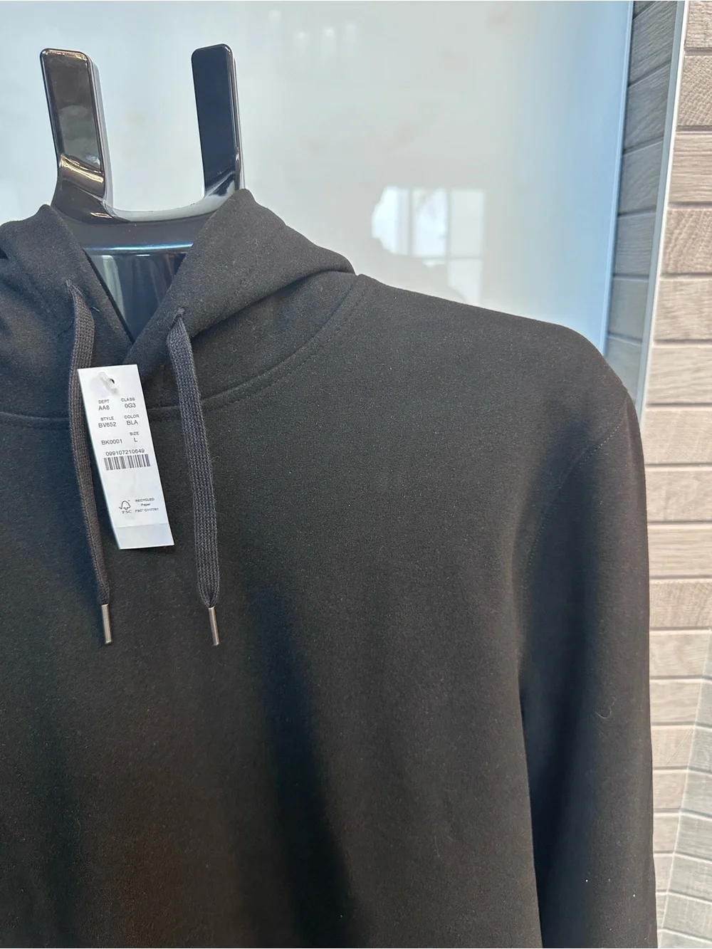 J. Crew Black Seaboard Hoodie Pullover Sweatshirt